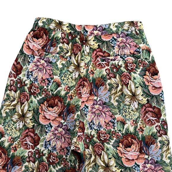 Meadows Tapestry Floral High Waisted Pants Size 6 Cottagecore Statement - Picture 5 of 7